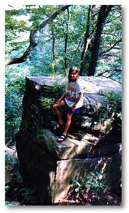 On the rock at Signal Mountain, Tennessee.